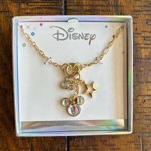 ☀️Disney Gold Charm Necklace with Star and Mickey